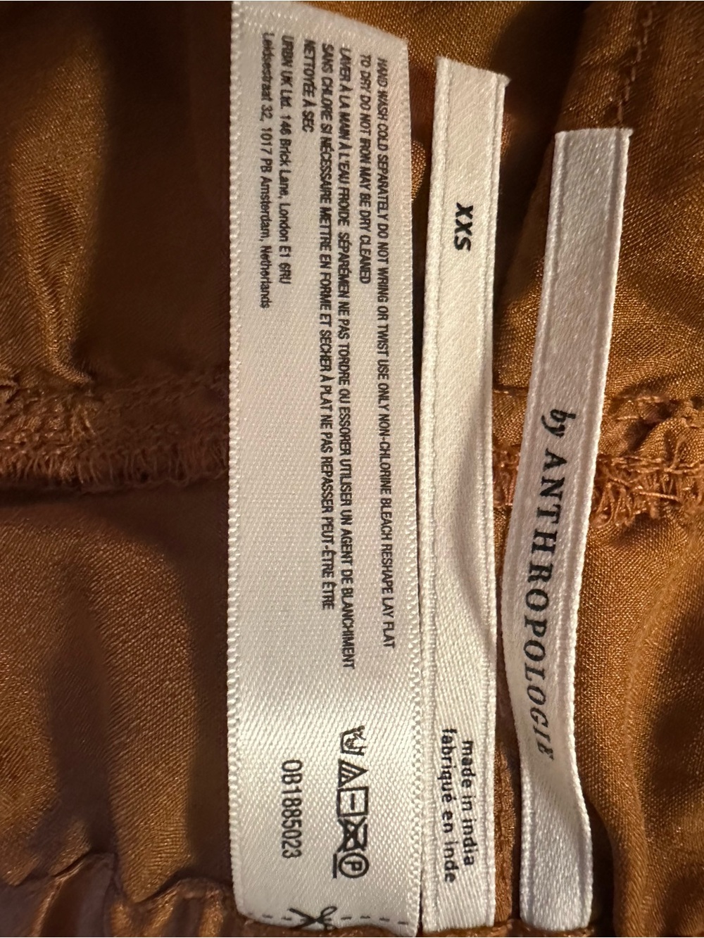 Anthropologie coquette Brown Pleated Off-Shoulder Layered Crop Top - Picture 5 of 5